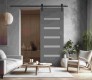 Leora Vetro Gray Matte Barn doors