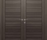 Alda Gray Oak Modern Interior Double Swing Doors by Belldinni