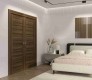 Louver Pecan Nutwood Double doors