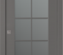 Avon 10 Lite Vetro Gray Matte Modern Interior Pocket Door by Belldinni