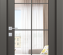 Avon 8 Lite Clear Vetro Gray Matte Modern Interior Door by Belldinni