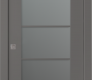 Avon 5 Lite Vetro Gray Matte Modern Interior Pocket Door by Belldinni