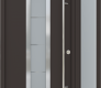 MODERN FRONT STEEL DOOR ARGOS BROWN/WHITE 49 1/4" X 81 11/16" LHI + SIDELITE RIGHT