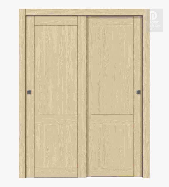 Shaker 2 Panel Loire Ash Modern Interior Bypass Doors by Belldinni