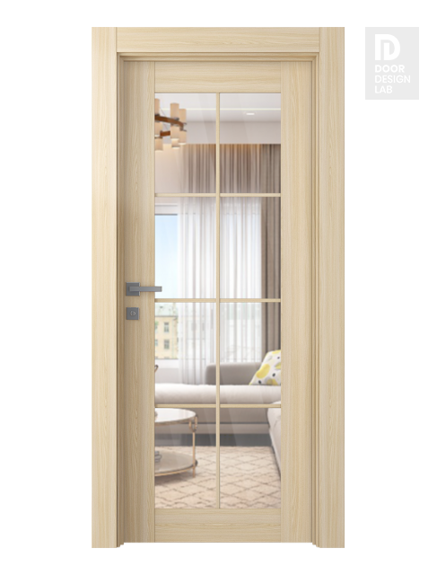 Avon 8 Lite Clear Vetro Loire Ash Modern Interior Door by Belldinni