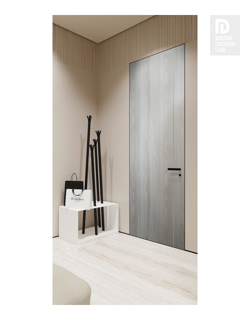 Optima 2U Ribeira Ash Modern Interior Frameless Door by Belldinni
