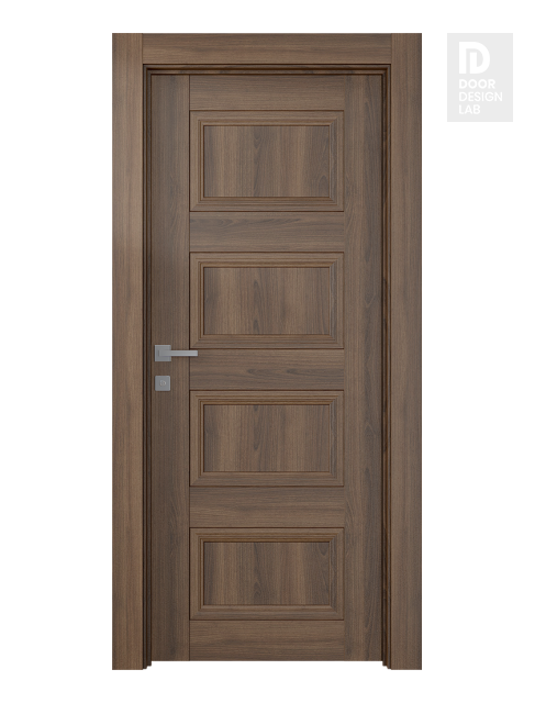Oxford Duo 07 3R Pecan Nutwood Modern Interior Door by Belldinni