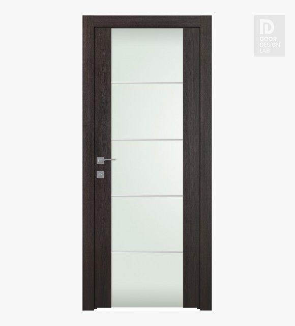 Avon 202 4H Vetro Veralinga Oak Modern Interior Door by Belldinni