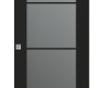 Avon 4 Lite Vetro Black Matte Modern Interior Barn Door by Belldinni