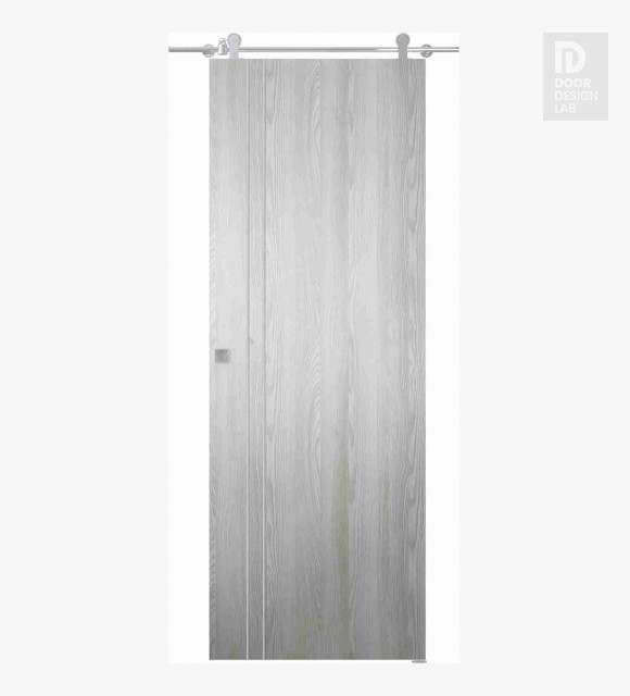 Optima 2V Ribeira Ash Modern Interior Barn Door by Belldinni