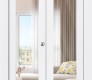 Palladio 207 Clear Vetro Bianco Noble Modern Interior Bifold Doors by Belldinni