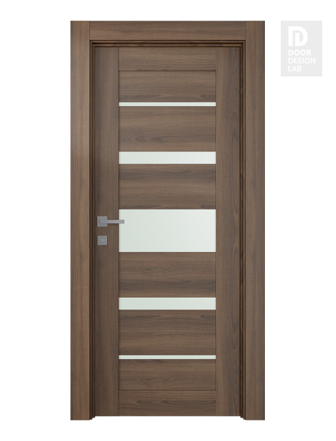 Avon 07-03 Vetro Pecan Nutwood Modern Interior Door by Belldinni