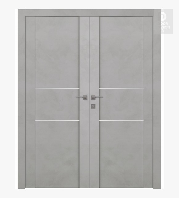 Avon 01 2Hn Light Urban Modern Interior Double Swing Doors by Belldinni