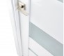 RTA RIGHT HAND PREHUNG CONCEALED DOOR SLAB MIRELLA VETRO BIANCO NOBLE 18" X 80" X 1 9/16" FROSTED GLASS