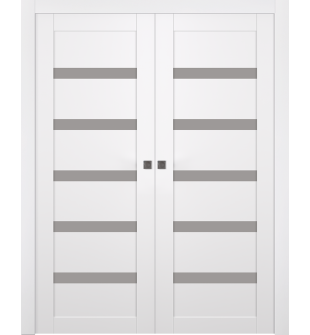 Leora Vetro Snow White Double pocket doors