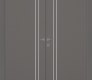 Optima 2V Gray Matte Modern Interior Double Swing Doors by Belldinni
