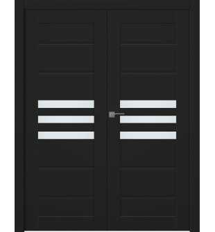 Dome Vetro Black Matte Double doors