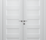 Oxford Uno 07 4R Snow White Modern Interior Double Swing Doors by Belldinni