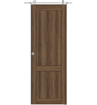 Shaker 2 Panel Pecan Nutwood Barn doors