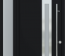 MODERN FRONT STEEL DOOR ZEPHYR BLACK/WHITE 49 1/4" X 95 11/16" LHI + SIDELITE LEFT/TRANSOM