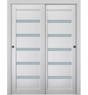 Leora Vetro Bianco Noble Bypass doors