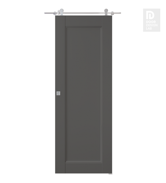 Oxford Uno 07 Gray Matte Modern Interior Barn Door by Belldinni