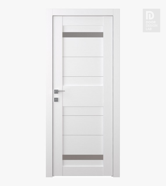 Imma Vetro Bianco Noble Modern Interior Door by Belldinni