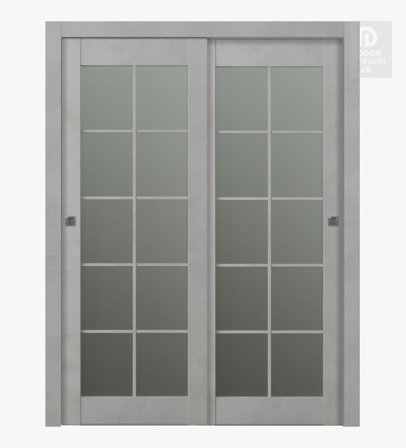 Avon 10 Lite Vetro Light Urban Modern Interior Bypass Doors by Belldinni