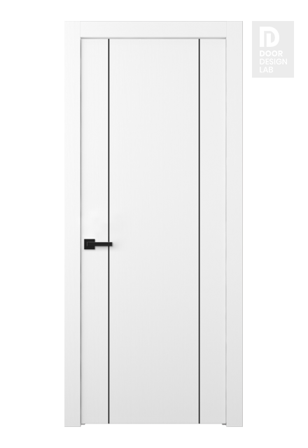 Palladio 2U Black Bianco Noble Modern Interior Door by Belldinni