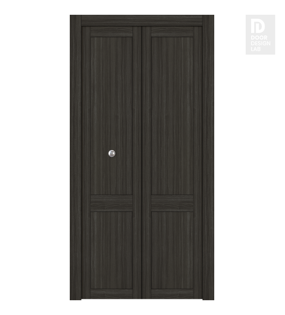 Shaker 2 Panel Gray Oak Modern Interior Bifold Doors by Belldinni
