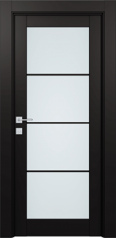 Avon 4 Lite Vetro Black Matte Single Doors