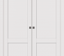 Shaker 2 Panel Snow White Modern Interior Double Pocket Doors by Belldinni