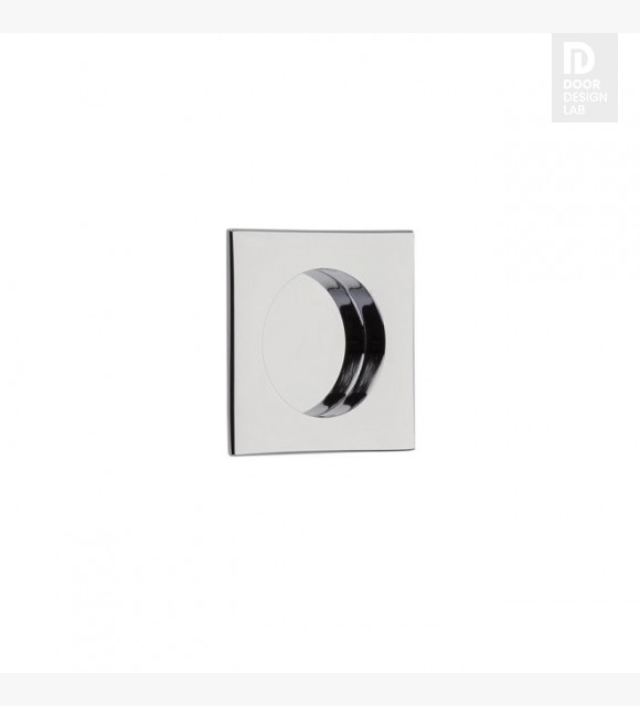 Modern Steel Front Door EMTEK FLUSH PULL SQUARE PASSAGE POLISHED CHROME (US26) 2213