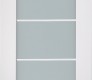 DOOR SLAB SMART PRO 5 LITE VETRO POLAR WHITE 32" X 80" X 1 3/4" TEMPERED FROSTED GLASS