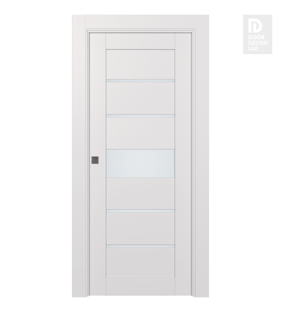 Avon 07-06 Vetro Snow White Modern Interior Pocket Door by Belldinni