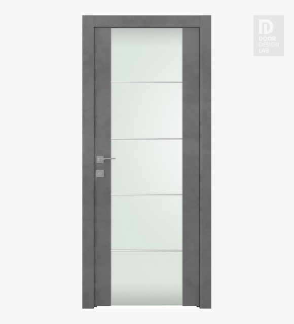 Avon 202 4H Vetro Dark Urban Modern Interior Door by Belldinni
