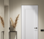 Oxford Duo 07 Snow White Modern Interior Frameless Door by Belldinni