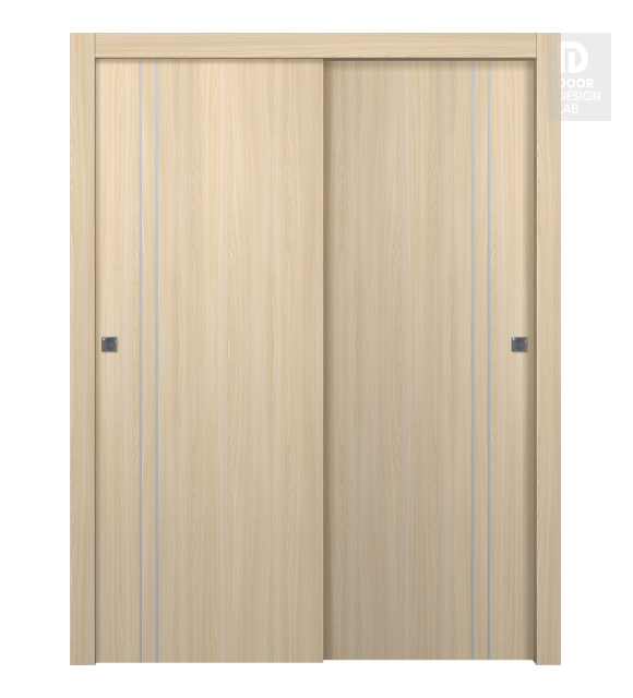 Optima 2V Loire Ash Modern Interior Bypass Doors by Belldinni