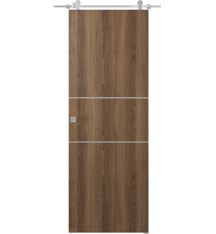 Optima 2H Pecan Nutwood Barn doors