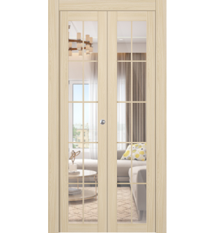 Avon 10 Lite Clear Loire Ash Bi-folding doors