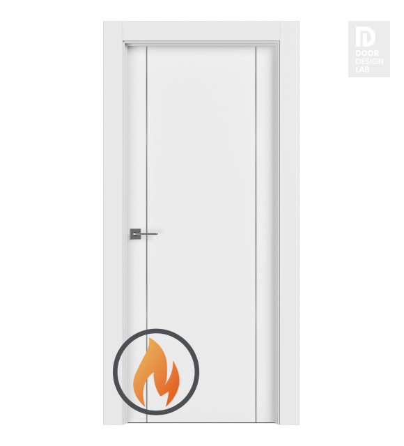 20 Min Fire Rated 2U Snow White Modern Interior Door by Belldinni