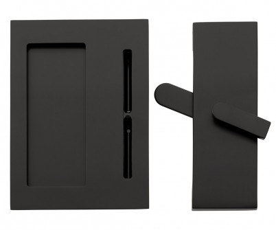 EMTEK BARN PRIVACY LOCK WITH FLUSH PULL PRIVACY FLAT BLACK (US19) 222202