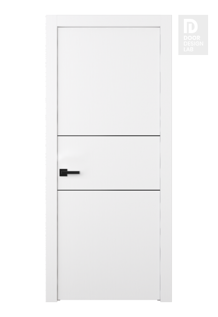 Palladio 2H Black Bianco Noble Modern Interior Door by Belldinni