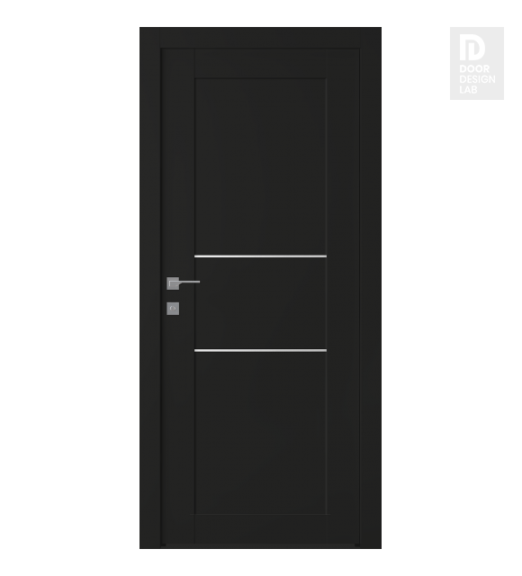 Avon 07 2H Black Matte Modern Interior Door by Belldinni