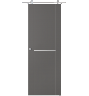 Avon 01 1H Gray Matte Barn doors