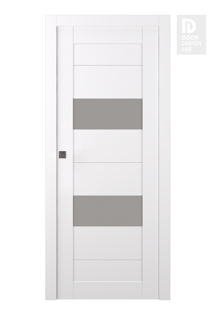 Berta Vetro Snow White Modern Interior Pocket Door by Belldinni