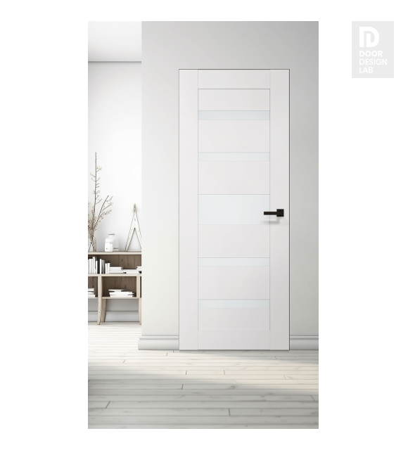 Avon 07-05 Vetro Snow White Modern Interior Frameless Door by Belldinni