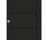 Louver Black Matte Modern Interior Barn Door by Belldinni