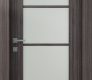 Palladio 4 Lite Vetro Gray Oak Modern Interior Door by Belldinni