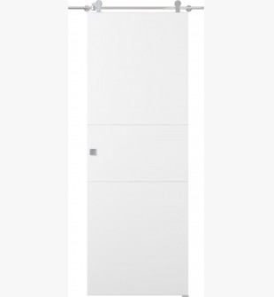 Palladio 2U Bianco Noble Barn doors